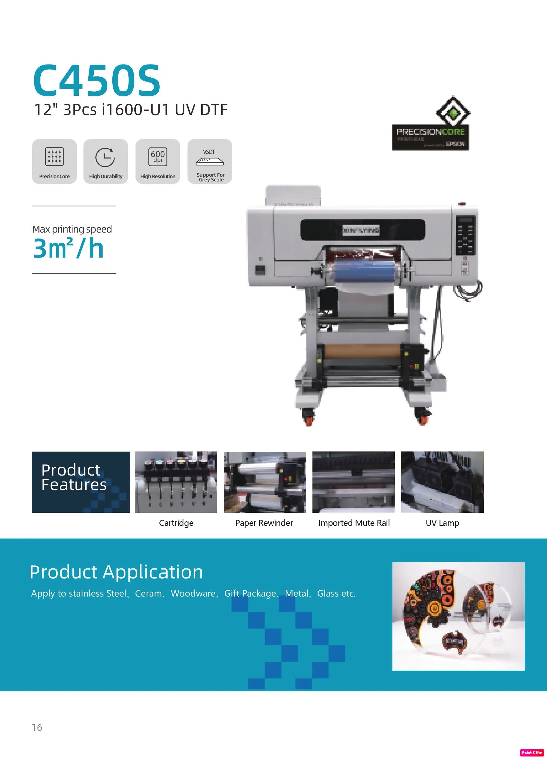 C450S Eufy Printer 24" 3pcs i1600 U1 UV DTF